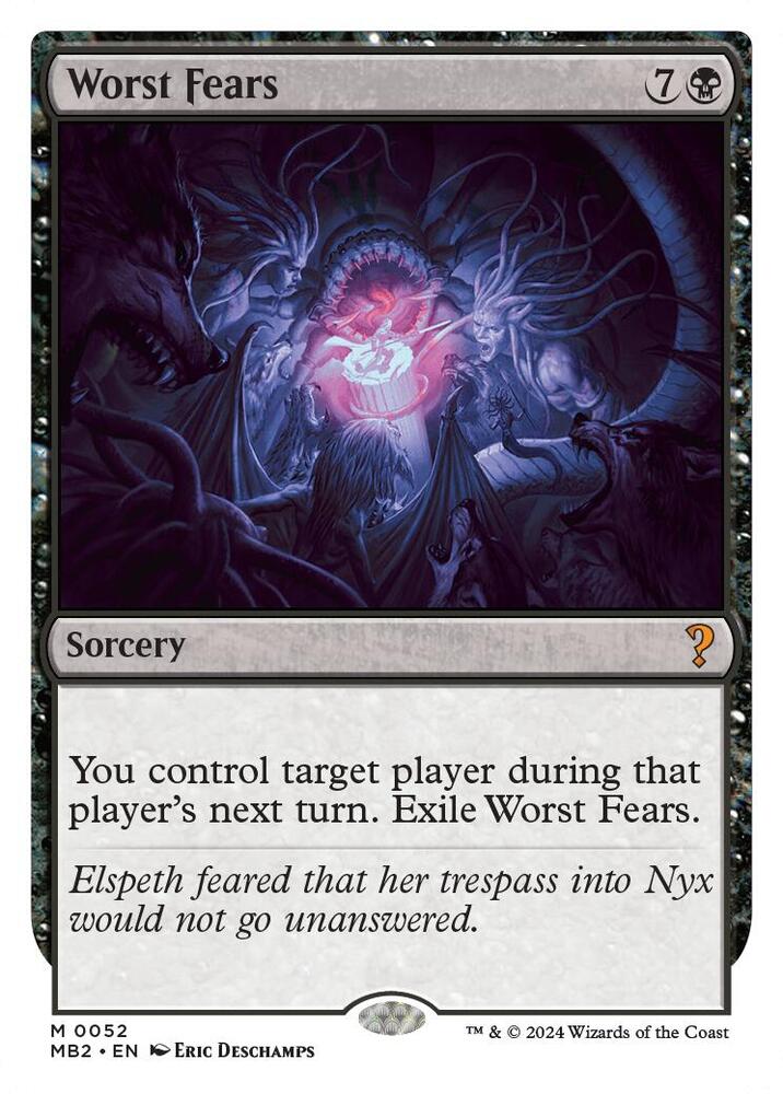 Worst Fears (White Border) 52 card from Mystery Booster 2