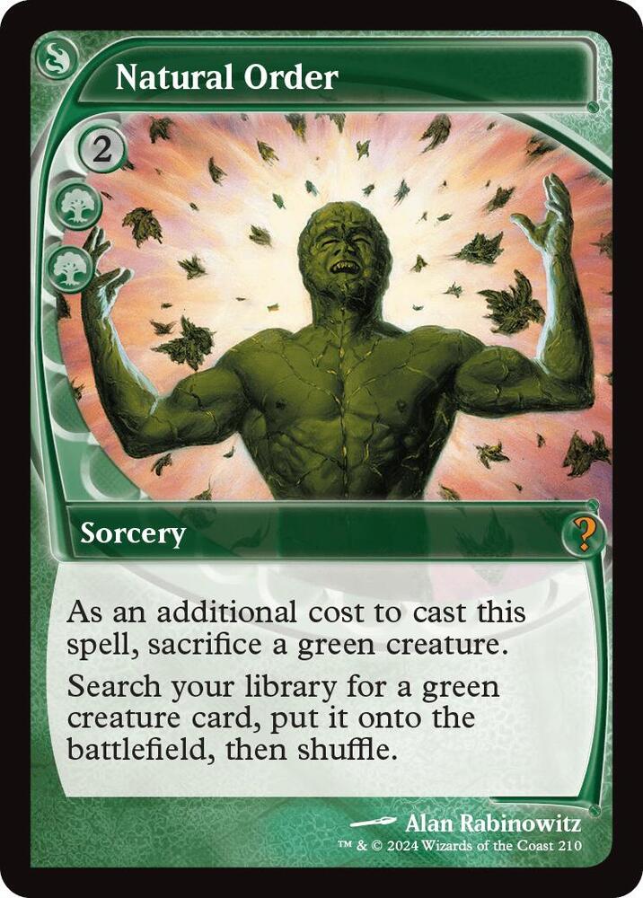 Natural Order (Future Sight) 210 card from Mystery Booster 2