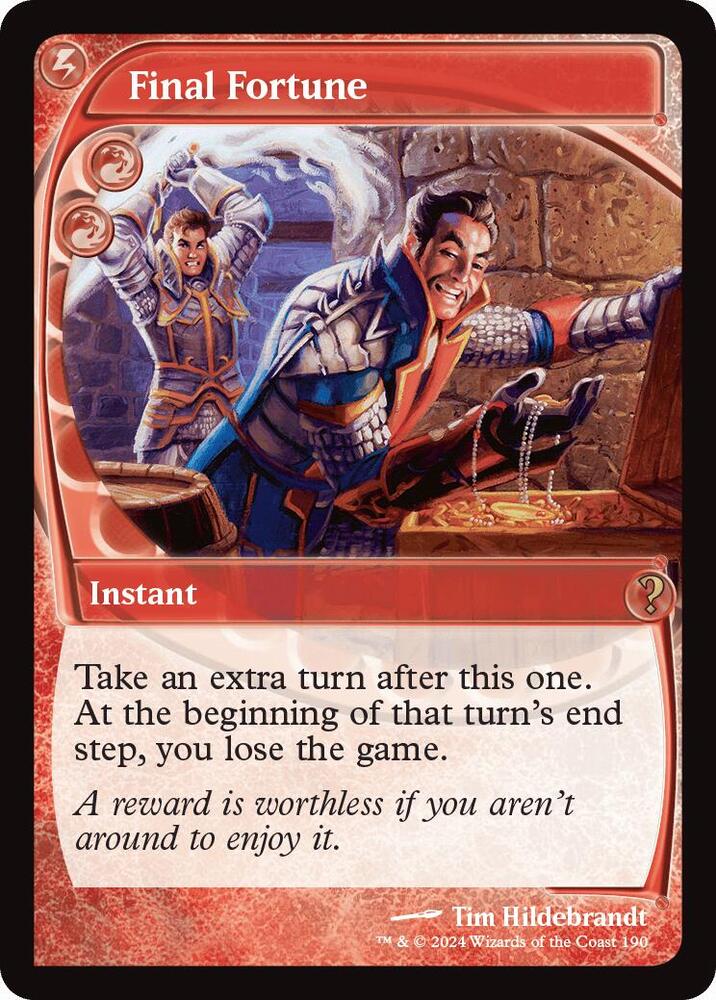 Final Fortune (Future Sight) 190 card from Mystery Booster 2