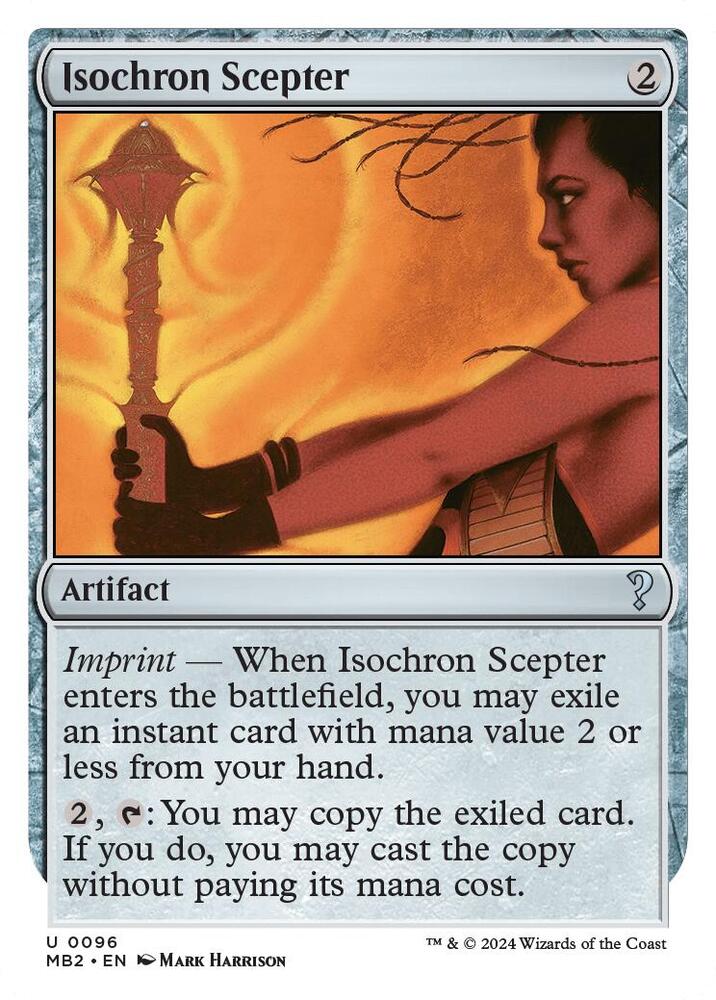 Isochron Scepter (White Border) 96 card from Mystery Booster 2