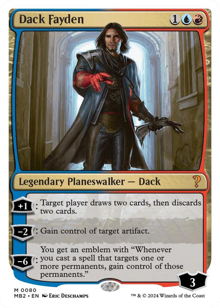 Dack Fayden (White Border) 80 card from Mystery Booster 2