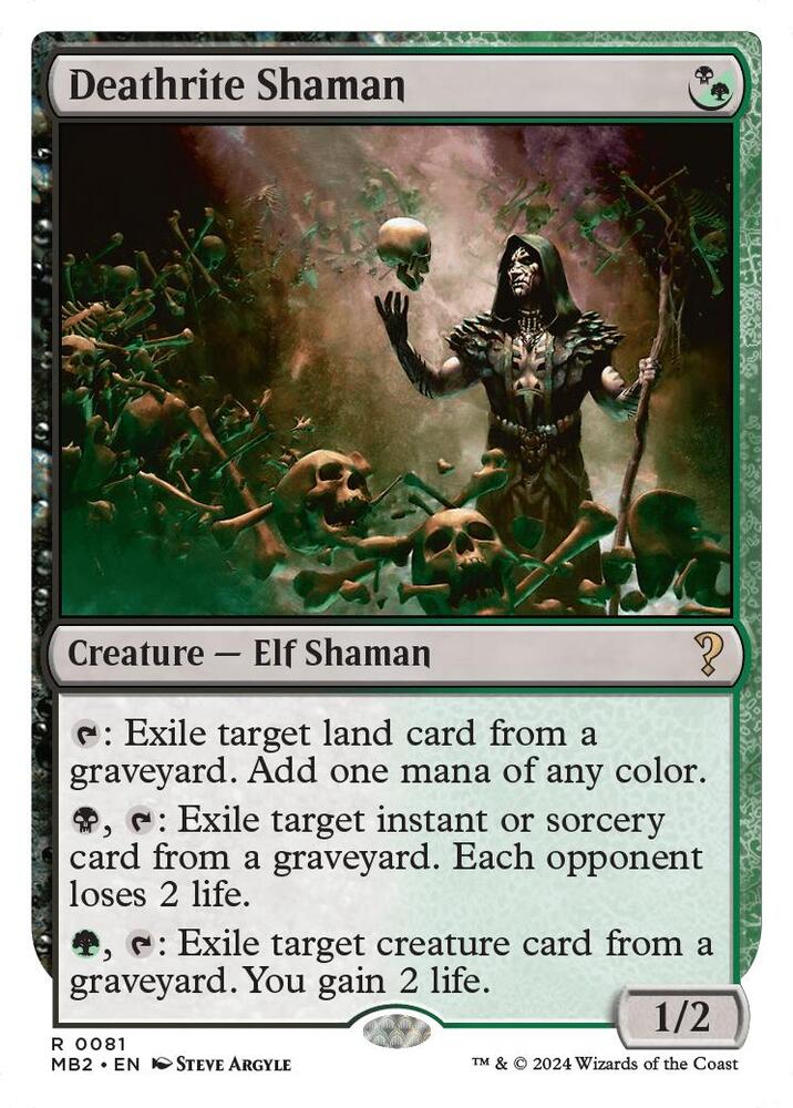 Deathrite Shaman (White Border) 81 card from Mystery Booster 2
