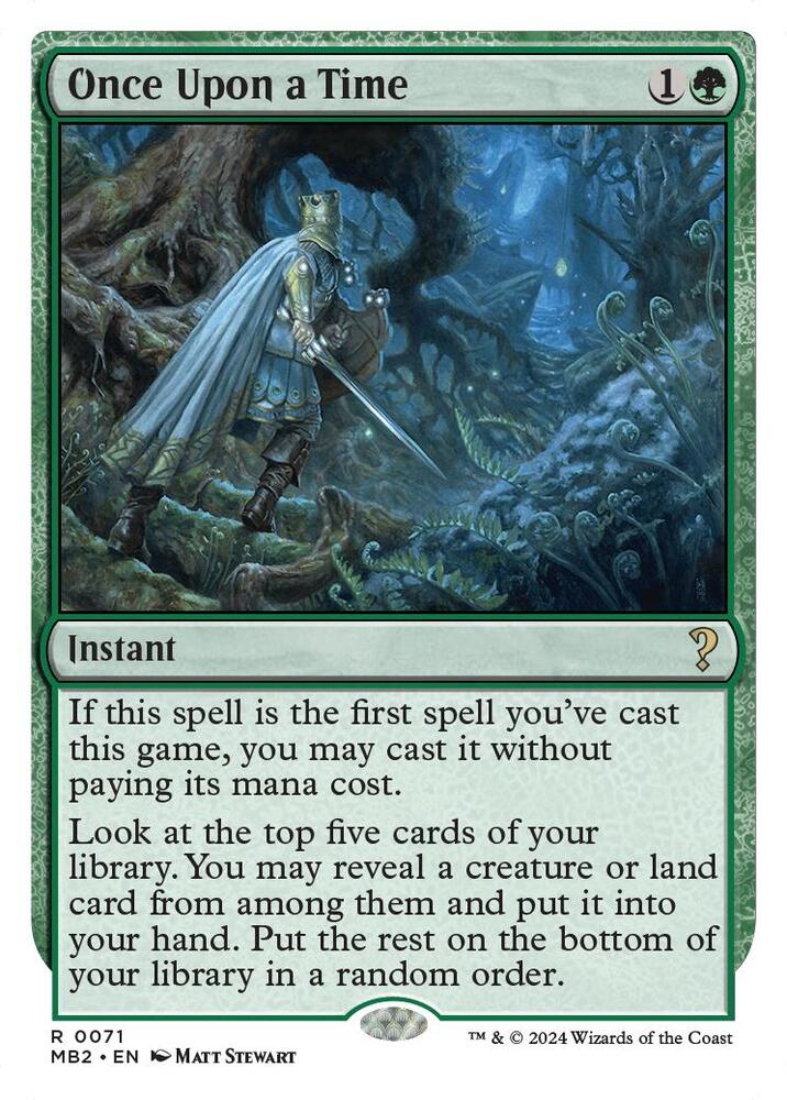 Once Upon a Time (White Border) 71 card from Mystery Booster 2