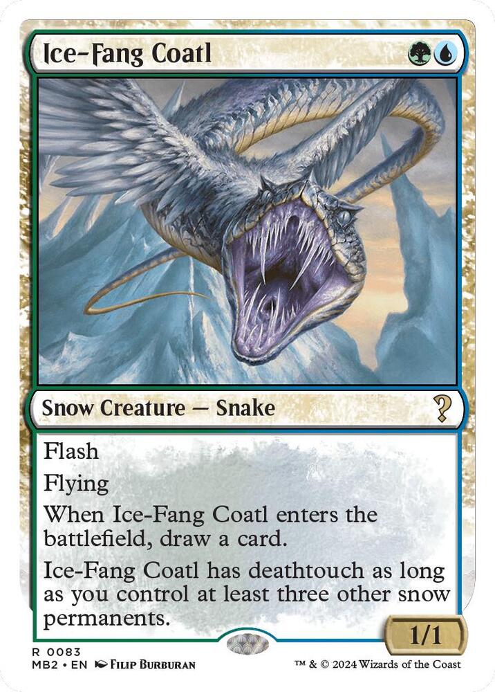 Ice-Fang Coatl (White Border) 83 card from Mystery Booster 2