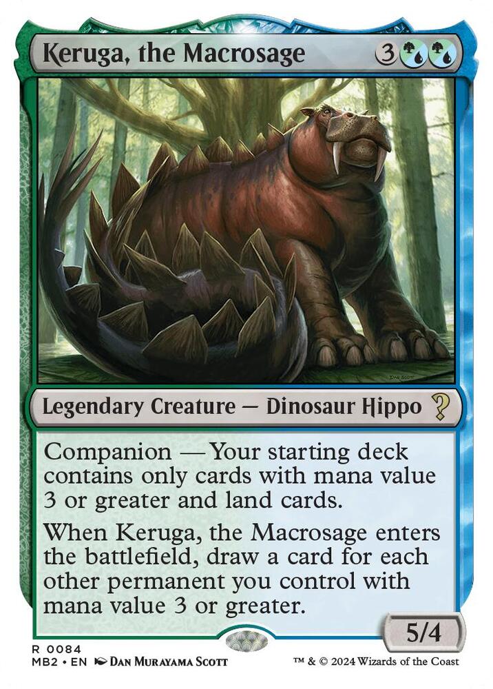 Keruga, the Macrosage (White Border) 84 card from Mystery Booster 2