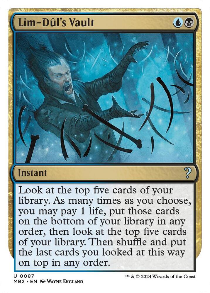 Lim-Dul's Vault (White Border) 87 card from Mystery Booster 2