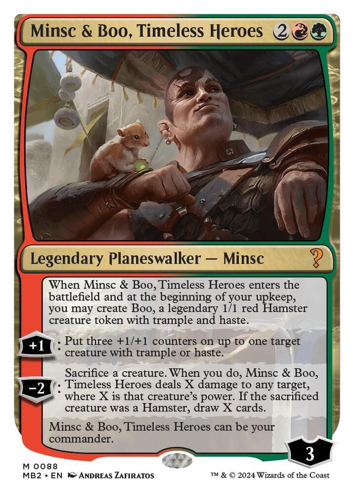 Minsc & Boo, Timeless Heroes (White Border) 88 card from Mystery Booster 2