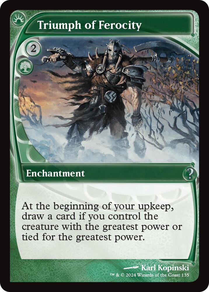 Triumph of Ferocity (Future Sight) 135 card from Mystery Booster 2