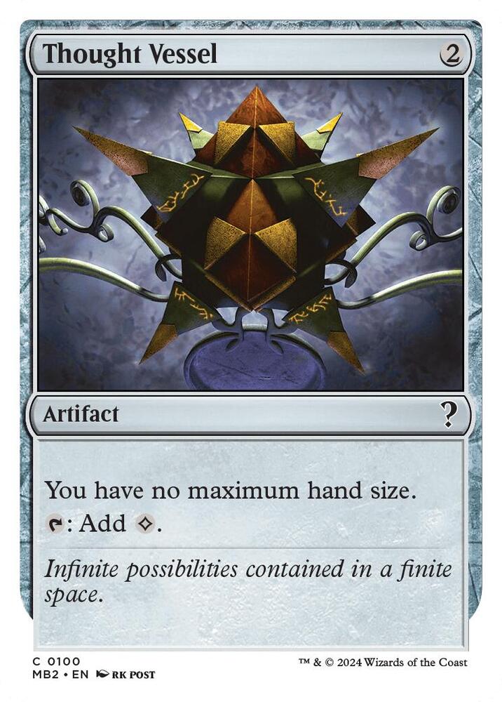 Thought Vessel (White Border) 100 card from Mystery Booster 2