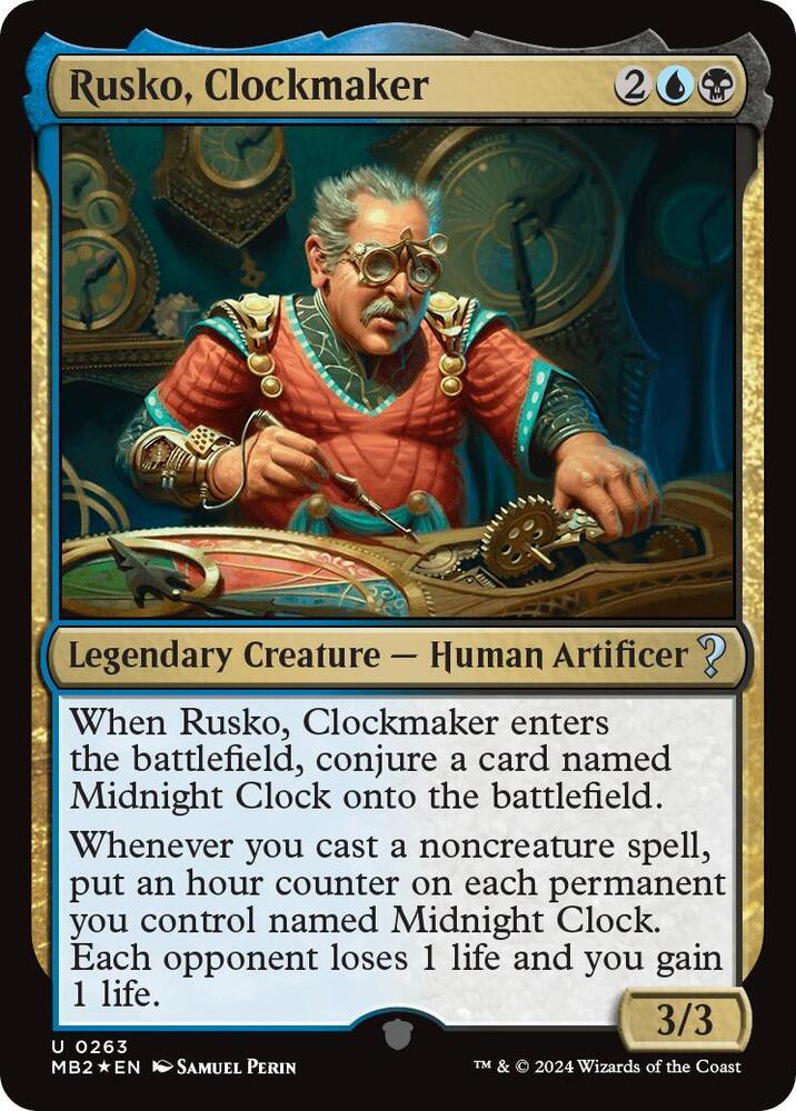 Rusko, Clockmaker 263 card from Mystery Booster 2