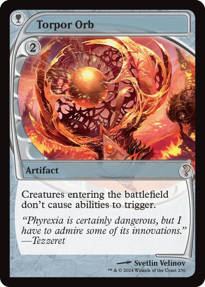 Torpor Orb (Future Sight) 236 card from Mystery Booster 2