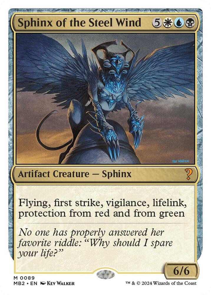 Sphinx of the Steel Wind (White Border) 89 card from Mystery Booster 2