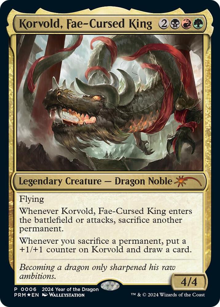 Korvold, Fae-Cursed King (Year of the Dragon 2024) 6 card from Standard Showdown Promos