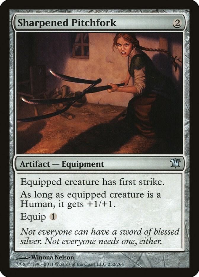 Sharpened Pitchfork 232 card from Innistrad
