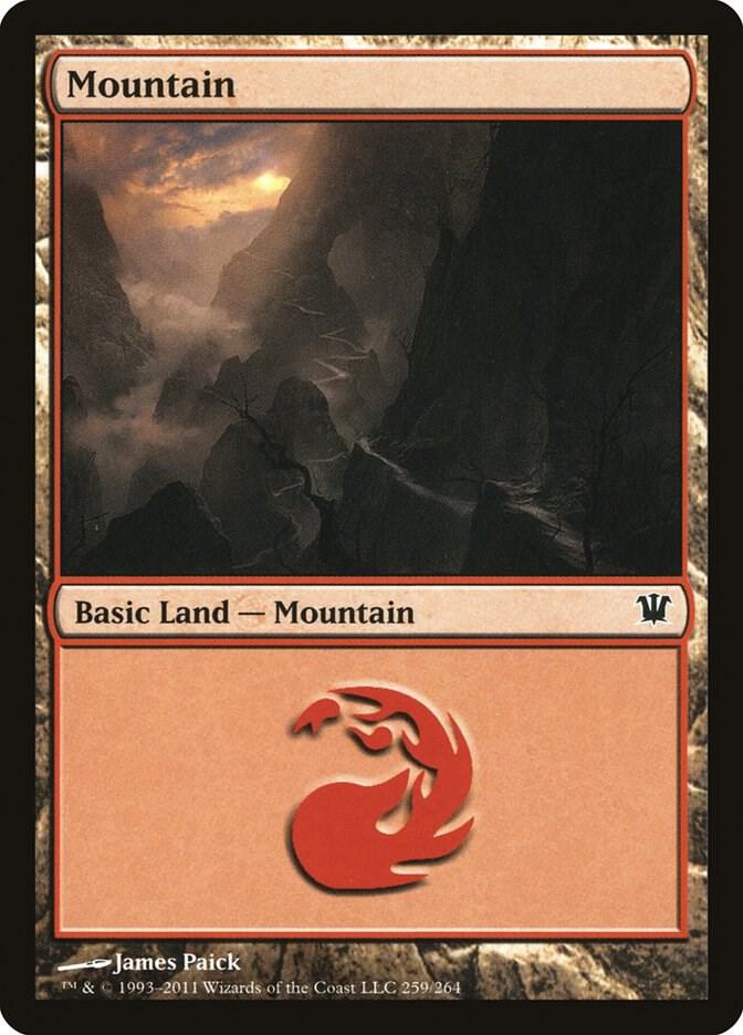 Mountain 259 card from Innistrad