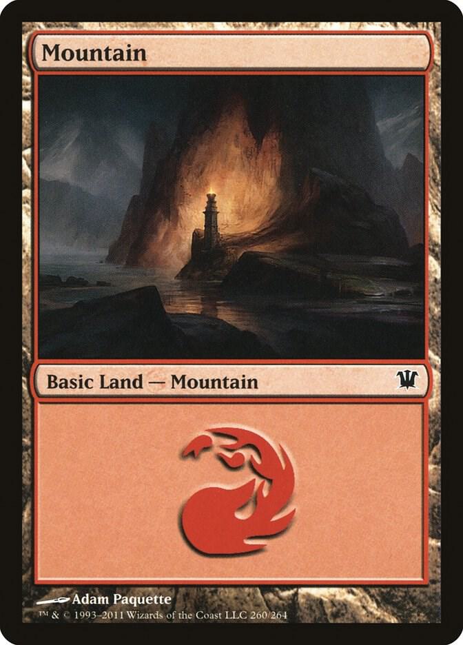 Mountain 260 card from Innistrad