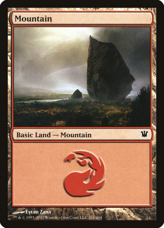 Mountain 261 card from Innistrad