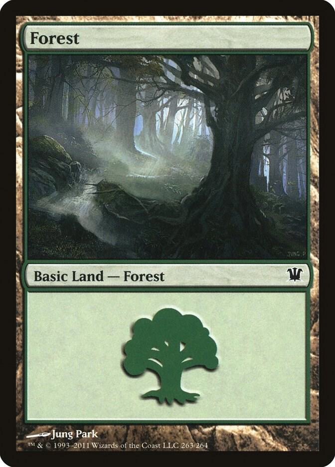 Forest 263 card from Innistrad