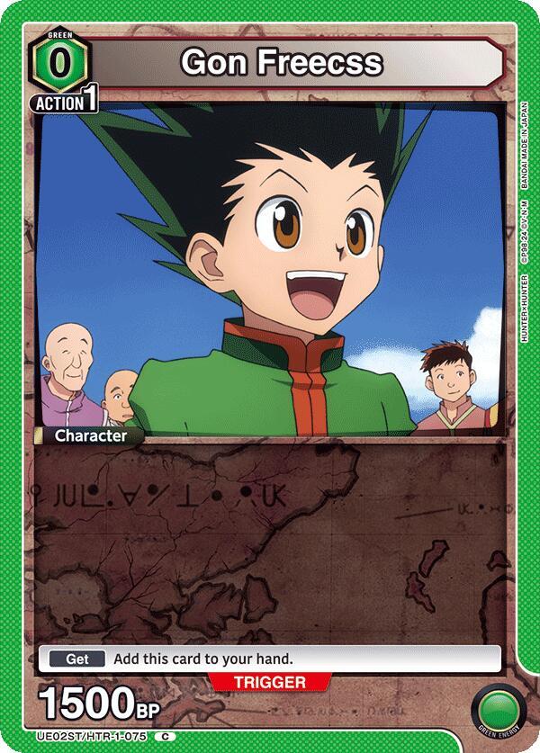 Gon Freecss UE02ST/HTR-1-075 card from UE02ST: HUNTER X HUNTER Starter Deck