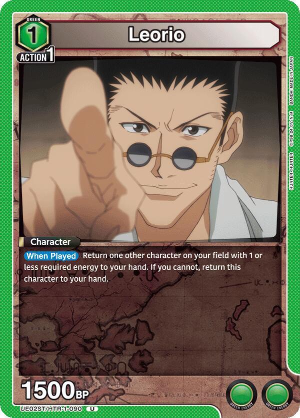Leorio UE02ST/HTR-1-090 card from UE02ST: HUNTER X HUNTER Starter Deck
