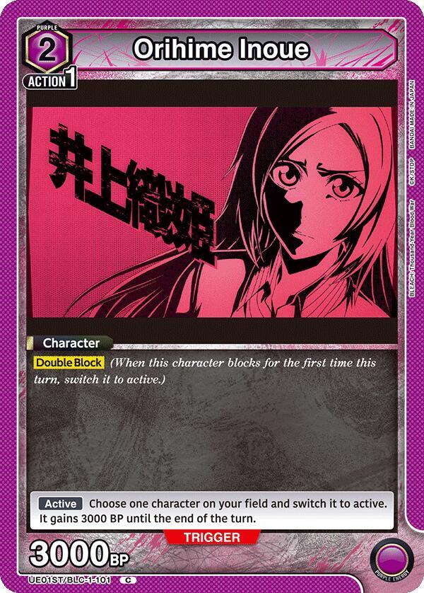 Orihime Inoue UE01ST/BLC-1-101 card from UE01ST: BLEACH: Thousand-Year Blood War Starter Deck