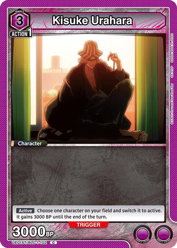 Kisuke Urahara UE01ST/BLC-1-102 card from UE01ST: BLEACH: Thousand-Year Blood War Starter Deck