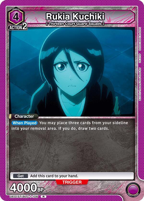 Rukia Kuchiki UE01ST/BLC-1-106 card from UE01ST: BLEACH: Thousand-Year Blood War Starter Deck