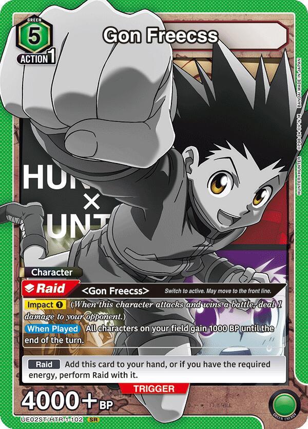 Gon Freecss UE02ST/HTR-1-102 card from UE02ST: HUNTER X HUNTER Starter Deck