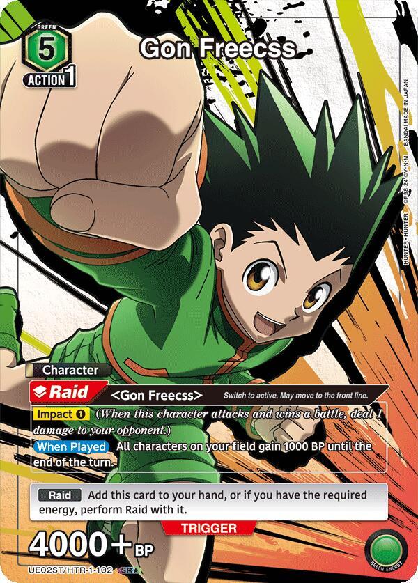 Gon Freecss (SR*) UE02ST/HTR-1-102 card from UE02ST: HUNTER X HUNTER Starter Deck