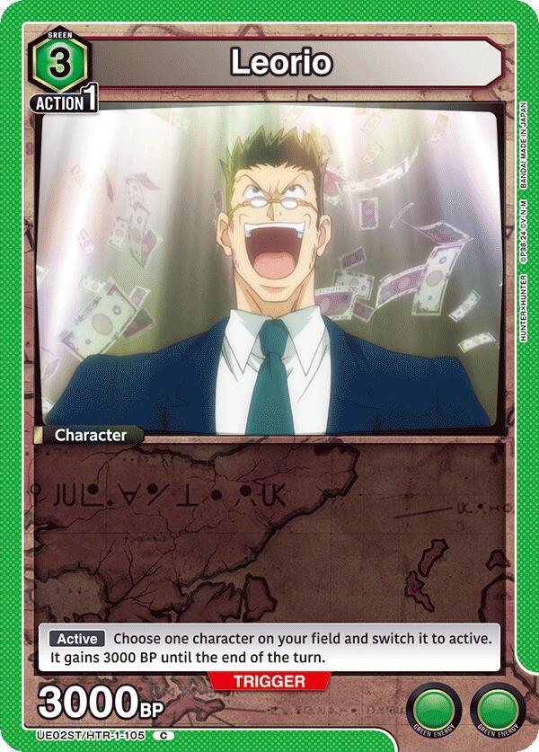 Leorio UE02ST/HTR-1-105 card from UE02ST: HUNTER X HUNTER Starter Deck