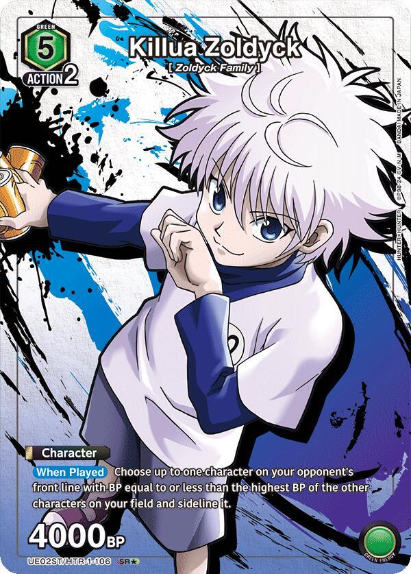 Killua Zoldyck (SR*) UE02ST/HTR-1-106 card from UE02ST: HUNTER X HUNTER Starter Deck