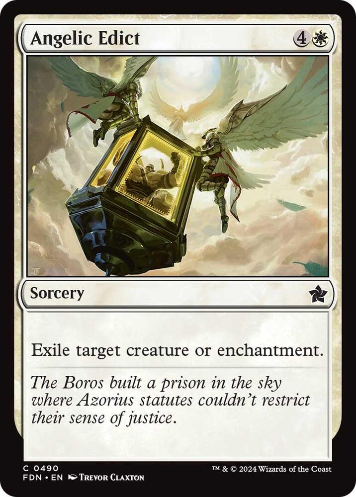 Angelic Edict 490 card from Foundations
