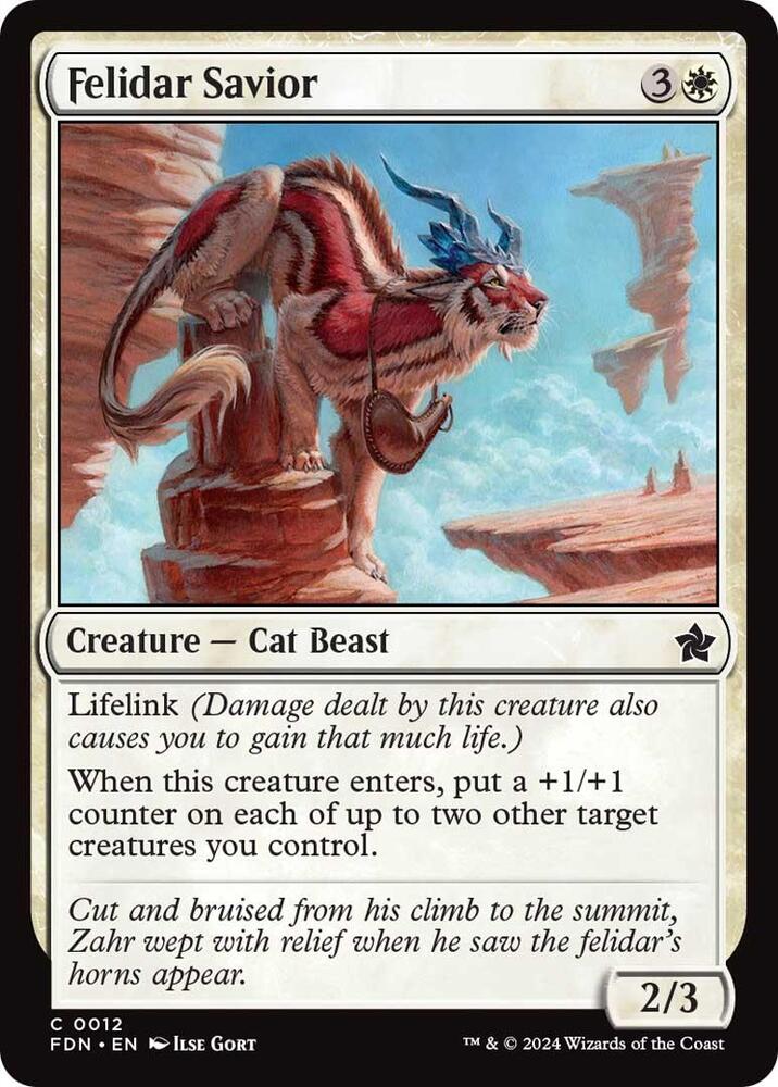 Felidar Savior 12 card from Foundations