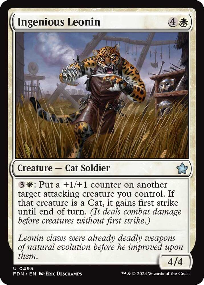 Ingenious Leonin 495 card from Foundations