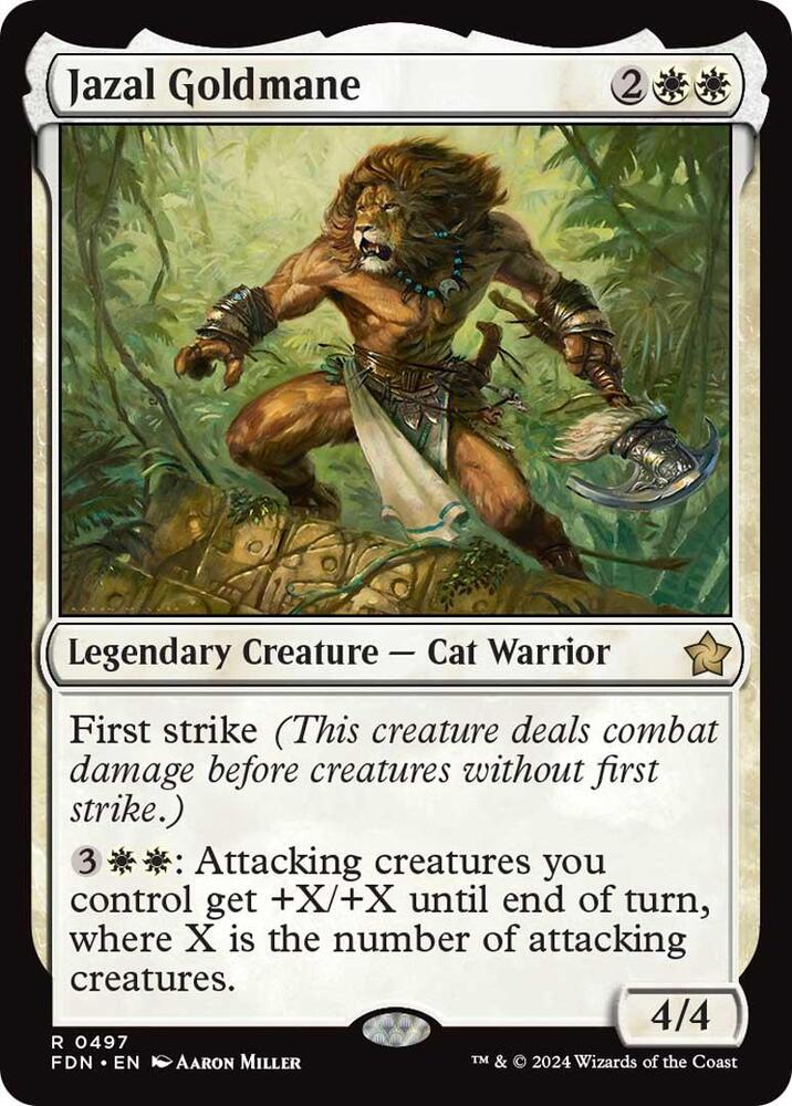 Jazal Goldmane 497 card from Foundations