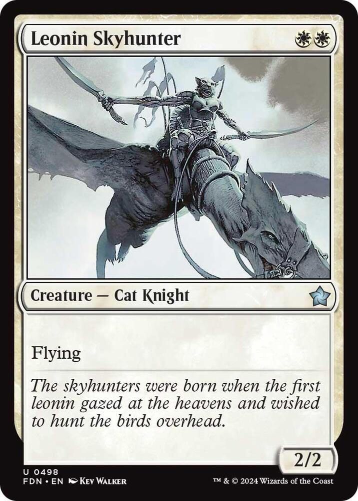 Leonin Skyhunter 498 card from Foundations
