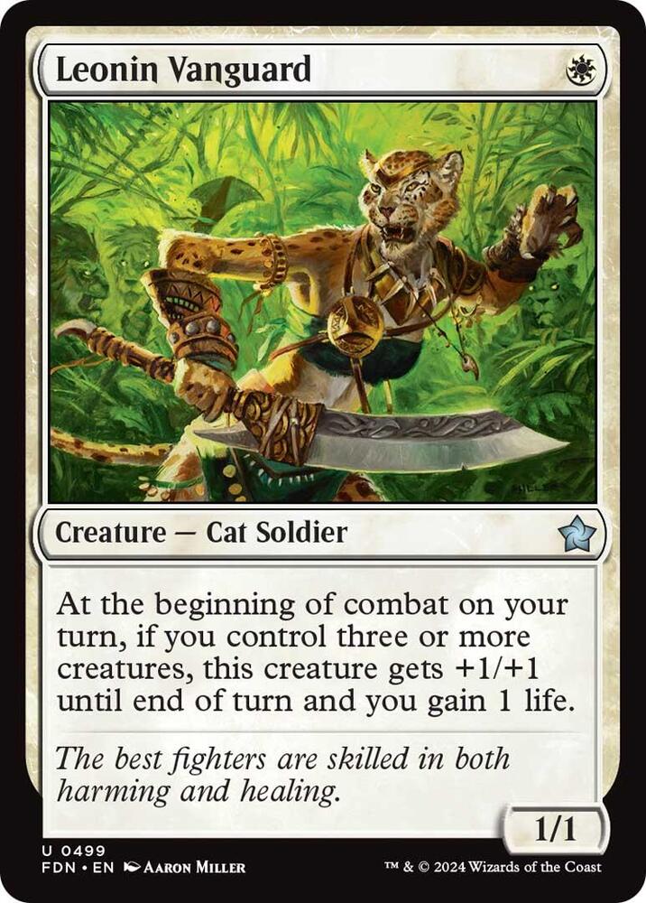 Leonin Vanguard 499 card from Foundations