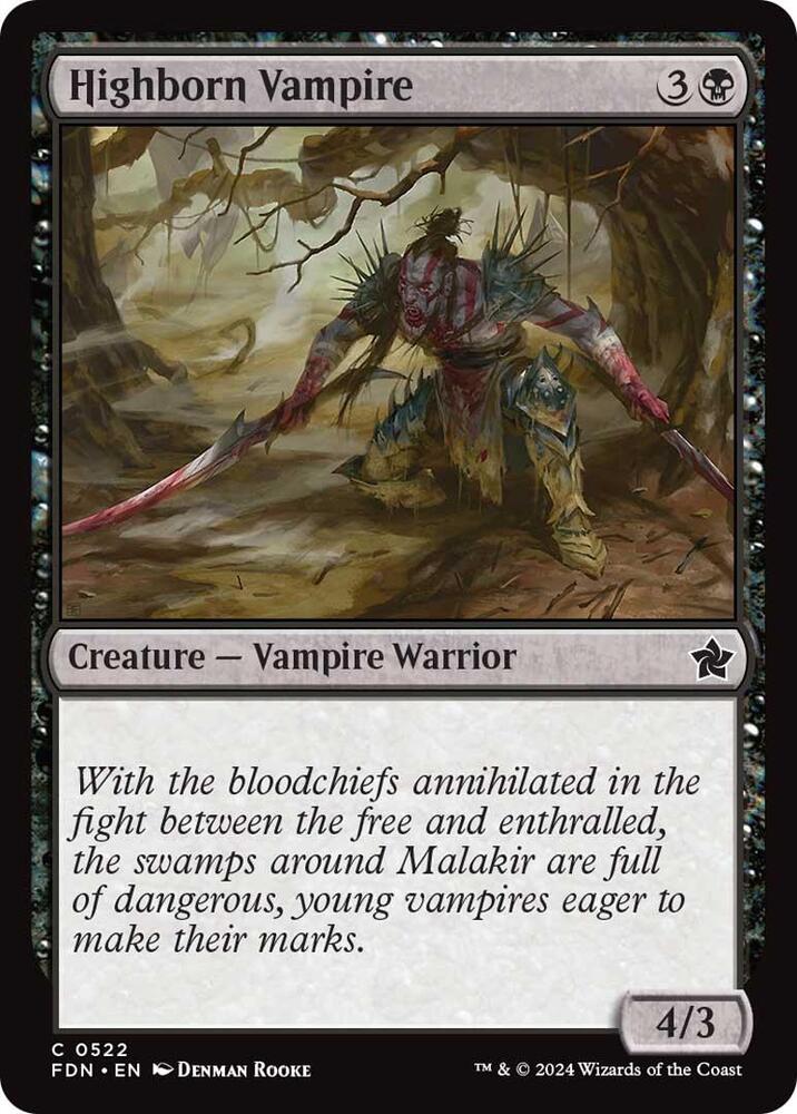Highborn Vampire 522 card from Foundations