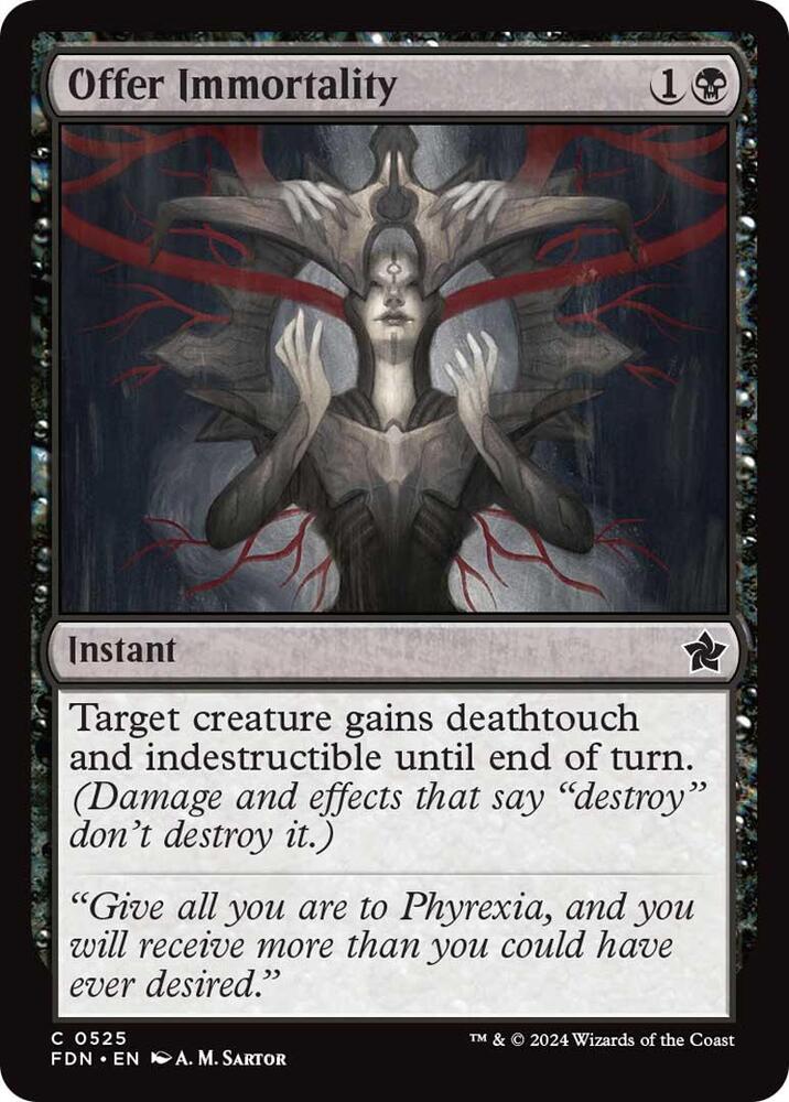 Offer Immortality 525 card from Foundations