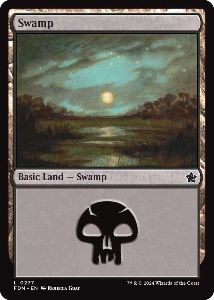Swamp 277 card from Foundations