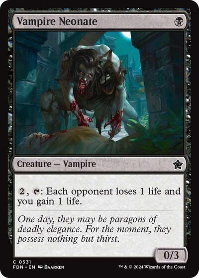 Vampire Neonate 531 card from Foundations