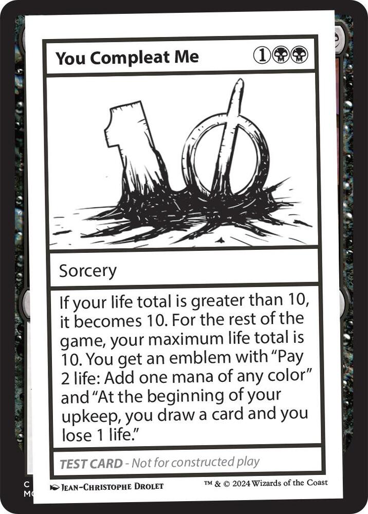 You Compleat Me card from Mystery Booster 2 Playtest Cards