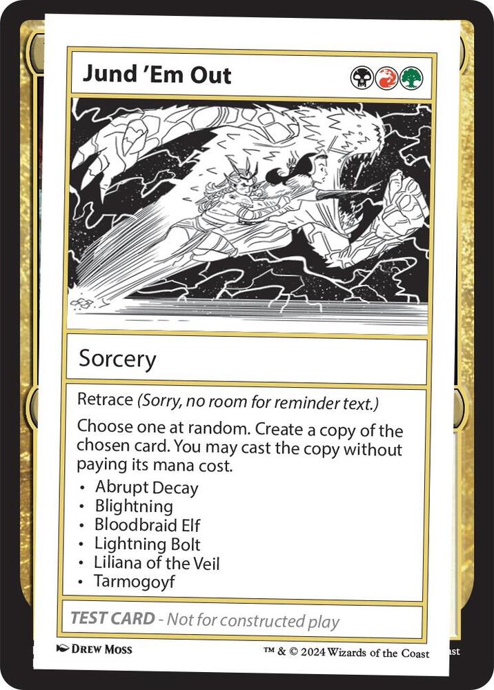 Jund 'Em Out card from Mystery Booster 2 Playtest Cards