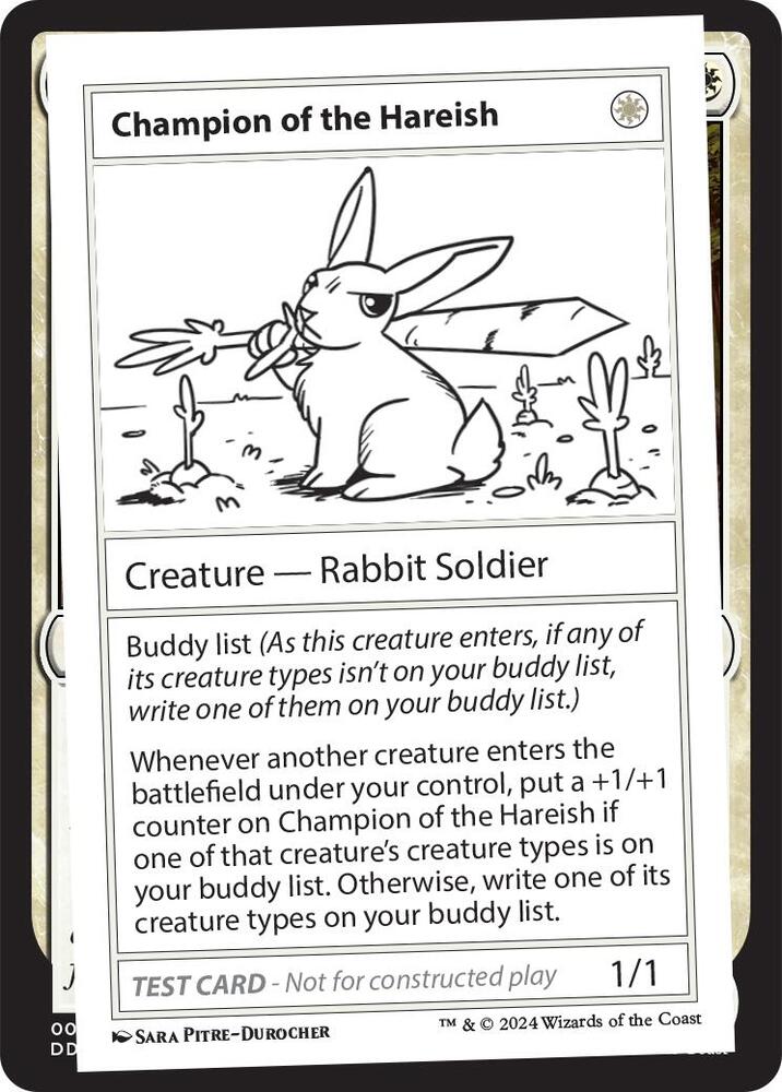 Champion of the Hareish card from Mystery Booster 2 Playtest Cards