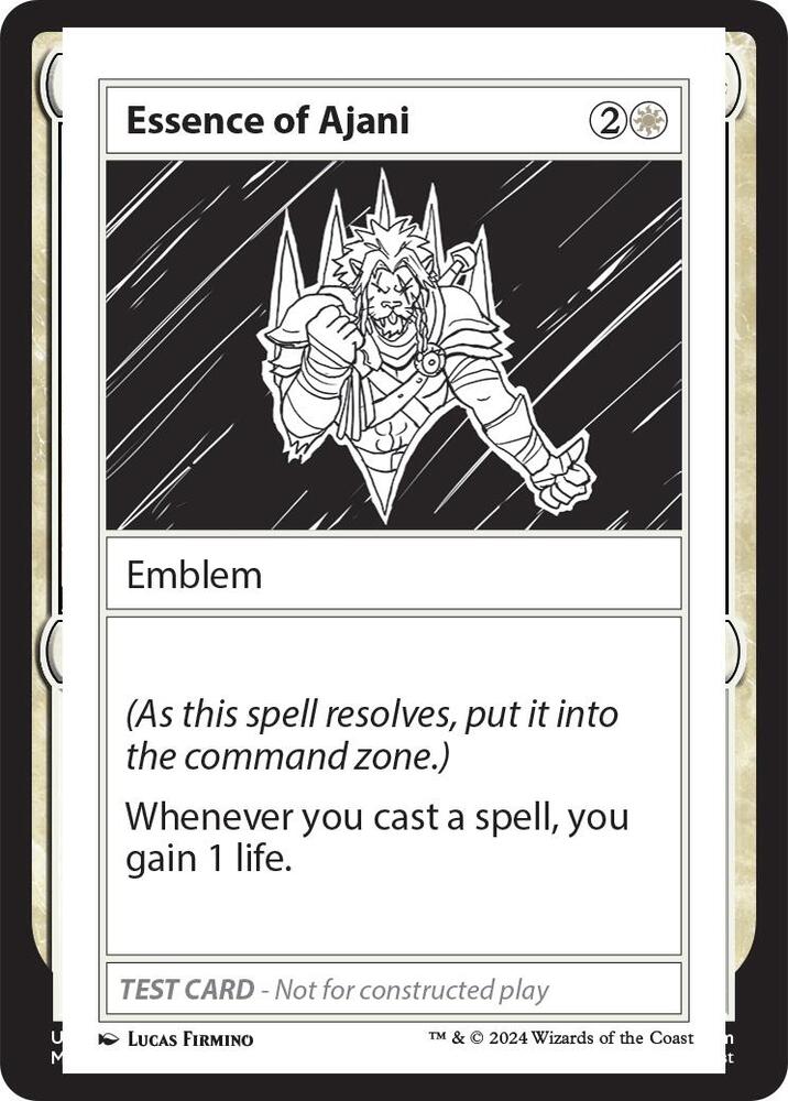 Essence of Ajani card from Mystery Booster 2 Playtest Cards