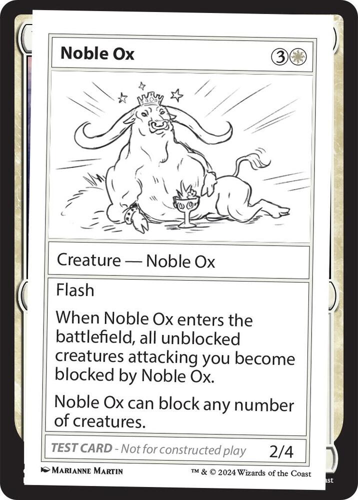 Noble Ox card from Mystery Booster 2 Playtest Cards