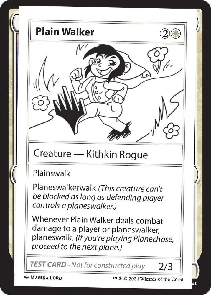 Plain Walker card from Mystery Booster 2 Playtest Cards