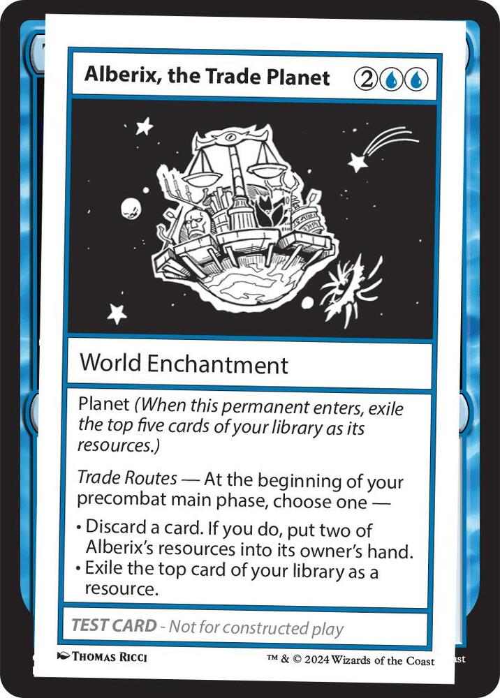 Alberix, the Trade Planet card from Mystery Booster 2 Playtest Cards