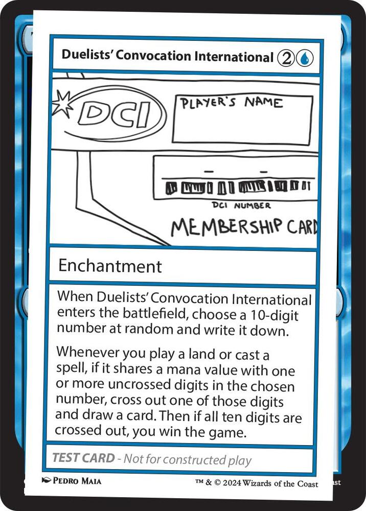 Duelists' Convocation International card from Mystery Booster 2 Playtest Cards