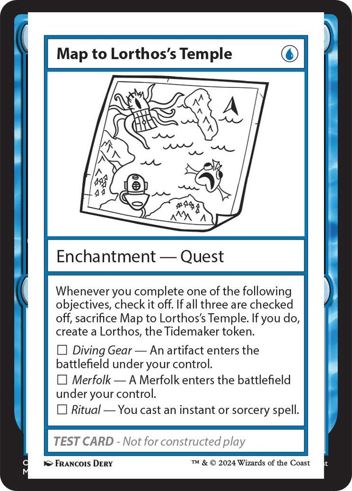Map to Lorthos's Temple card from Mystery Booster 2 Playtest Cards